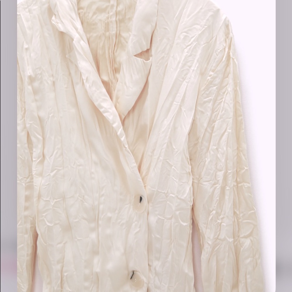 Zara wrinkled satin effect jacket/shirt - Picture 4 of 5